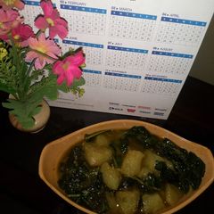 A picture of Kashmiri Kadam Saag.