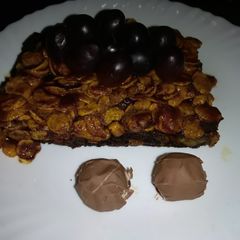 A picture of Ultimate caramel crunch conflake brownie#valentines recipe.
