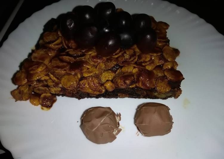 Recipe of Quick Ultimate caramel crunch conflake brownie#s recipe