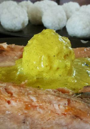 Foto principal de Trucha asalmonada con arroz al curry