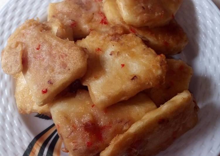 Yam fry in flour paste