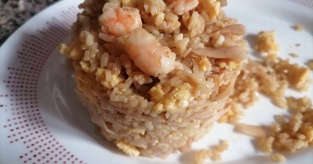 Arroz tres delicias en 15 minutos con Lékué Receta de Irene-Guirao- Cookpad