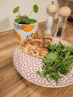 Une photo de Quiche lardons, poireau champignons chèvre