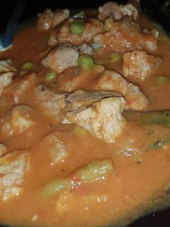 Una foto de Carne con menestra