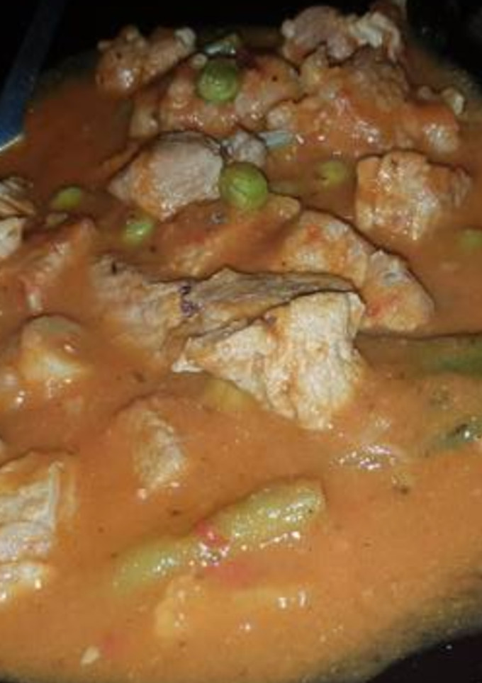 Una foto de Carne con menestra