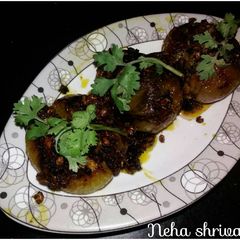 Stuffed masala onion A picture of Stuffed masala onion.