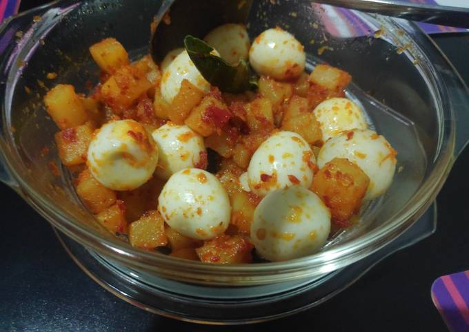 Kentang Balado Telur Puyuh