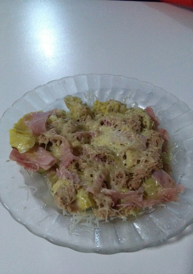 Una foto de Cena rápida y sana (alcachofas gratinadas)