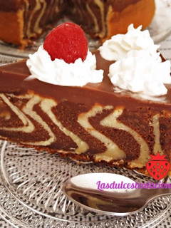 Una foto de Tarta amarmolada con chocolate