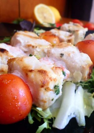 Foto principal de Brochetas de emperador y gambas