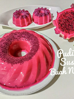 Foto resep Puding Susu Buah Naga