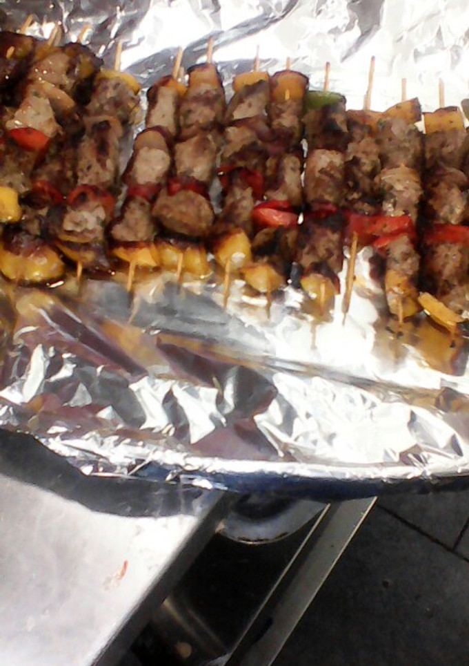 A picture of Beef skewers.