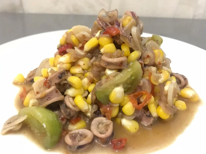 Cara Simple Membikin Resep  Cumi Asin Jagung Manis yang Menggugah Selera, Bikin Ketagihan