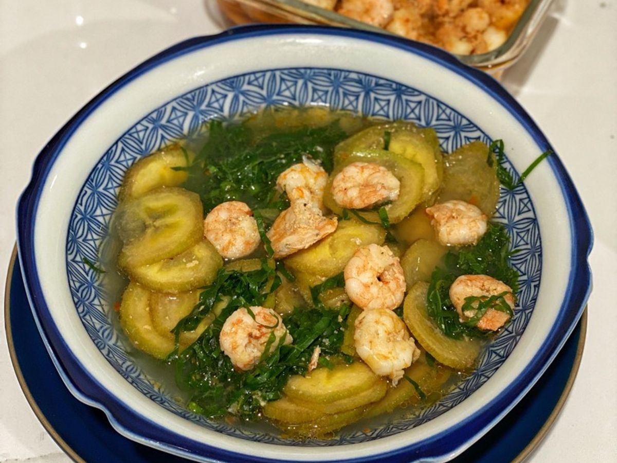 Canh Chuối Xanh Nấu Tôm Tươi