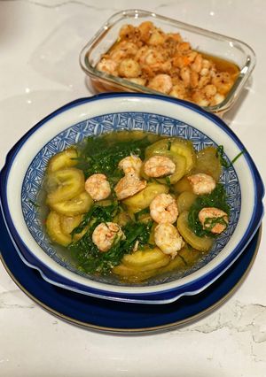 Hình của món Canh Chuối Xanh Nấu Tôm Tươi.