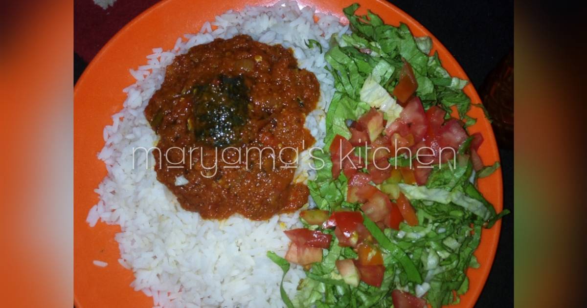 White rice & fish stew Recipe by Maryama's kitchen Cookpad