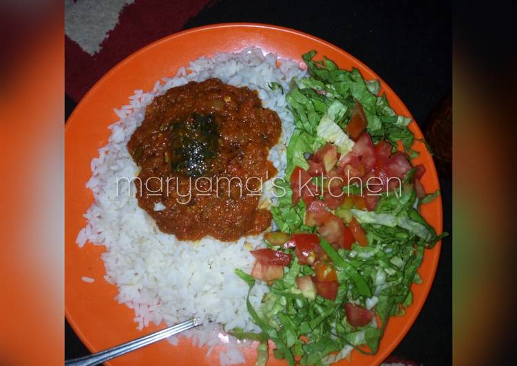 White rice & fish stew