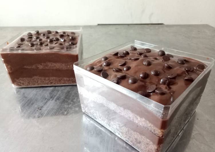 Resep Terbaru Dessert box, Cream Chocolate ala @pizzadonatku, Mudah dan Ekonomis Nikmat Lezat