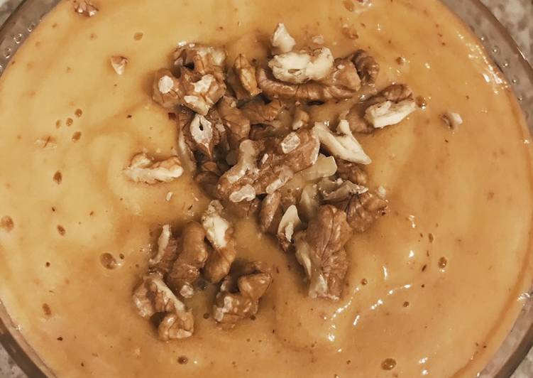 HELADO DE BANANA, DURAZNO Y NUECES (apto veganos)