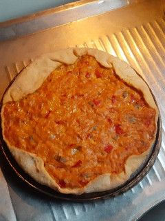 Una foto de Tarta de zapallo y muzzarella