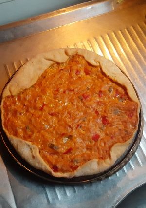 Una foto de Tarta de zapallo y muzzarella