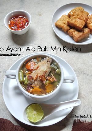 Foto resep Sop Ayam Ala Pak Min Klaten (Bumbu Rajang)