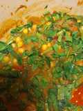 Simple chickpea curry with spinach