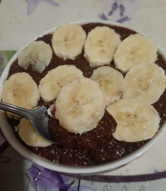Kakaós-banános chia puding recept fotója