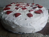 Torta de frutillas y crema🍓