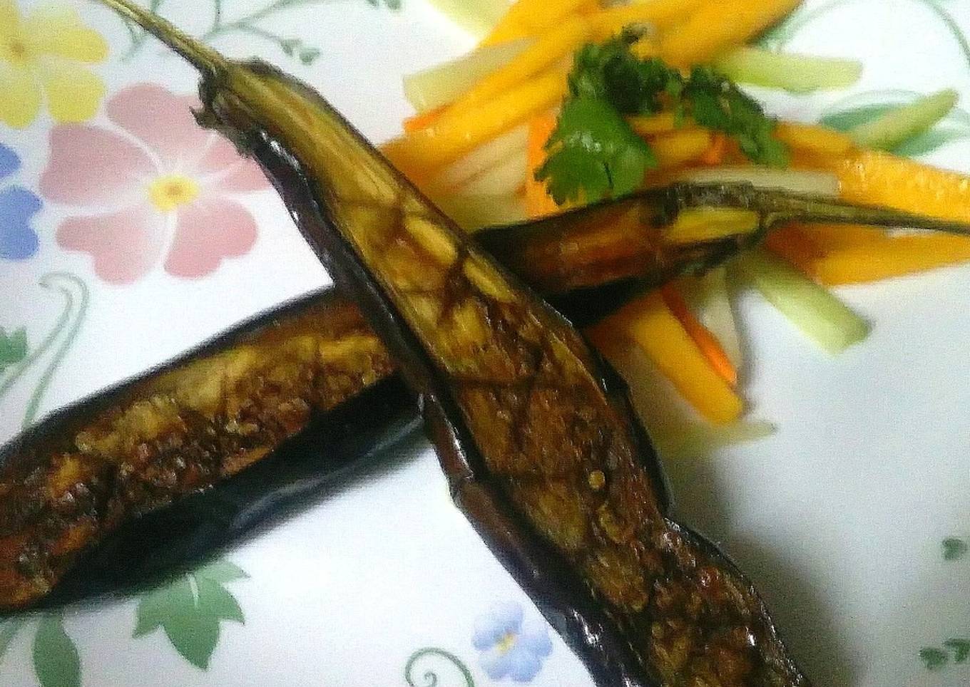 Egg plant mango salad