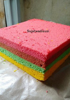 Foto resep Bolu kukus Rainbow