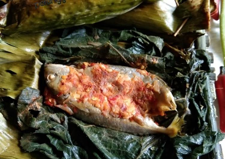 Pepes ikan daun perenggi ll labu kuning ll