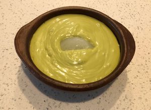 Una foto de Crema fría de palta