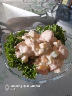 Una foto de Ensalada de camarones