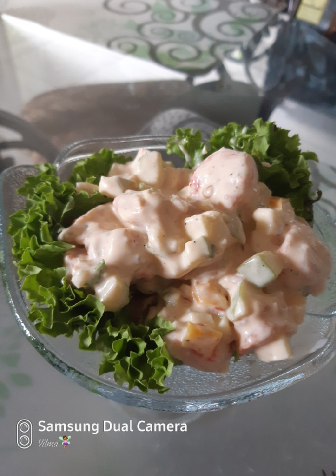 Una foto de Ensalada de camarones