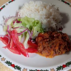 A picture of Minced Meat & Coconut Rice.