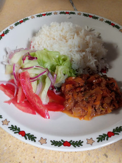 A picture of Minced Meat & Coconut Rice.
