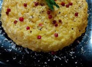 Foto di Risotto al Mascarpone spumante e Pepe Rosa