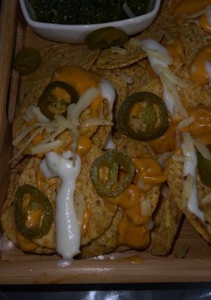 A picture of Homemade Loaded Nachos.