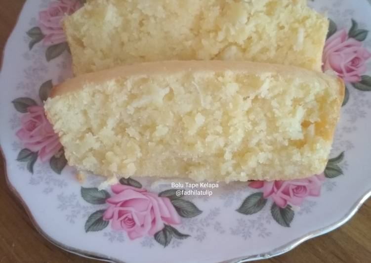 Resep Bolu Tape Kelapa (2 telur, gluten-free, casein-free), Sempurna