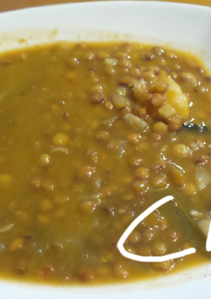 Una foto de Lentejas con verdura
