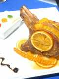Chuletas en licor de naranja