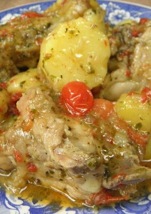Una foto de Pollo a la portuguesa