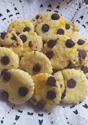 Una foto de Galletitas de Naranja y Chips de Chocolate  Veganas