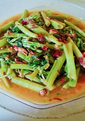 Foto resep Cah kangkung pedas
