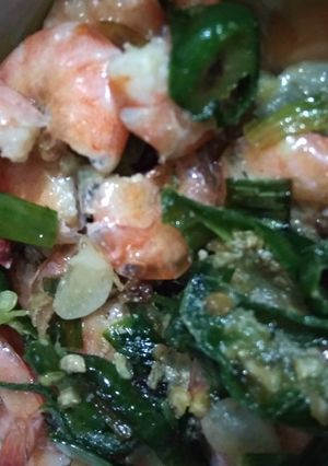 Foto resep Tumis udang cabai ijo