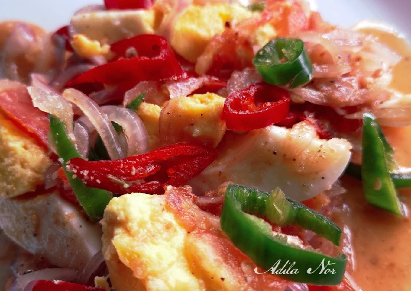 Telur rebus asam utara