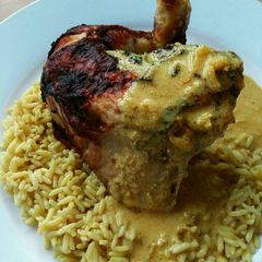 A picture of Vickys Curry-Spiced Whole Roast Chicken, GF DF EF SF NF.