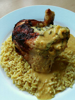A picture of Vickys Curry-Spiced Whole Roast Chicken, GF DF EF SF NF.