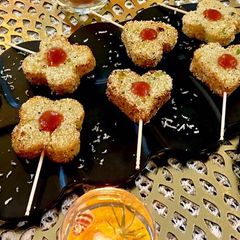 Milk Paneer Semolina Bites A picture of Milk Paneer Semolina Bites.